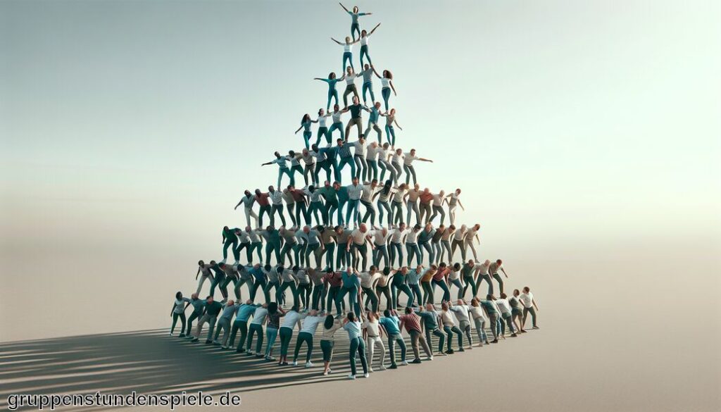 Menschenpyramide » Hoch hinaus mit Teamwork