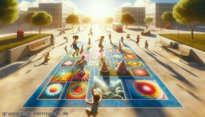 Himmel und Hölle (Hüpfspiel) » Sprungspaß mit kreativen Formen