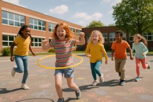 Titelbild zu Gruppenspiele für Kinder: Bewegung, Kreativität und Gemeinschaft fördern